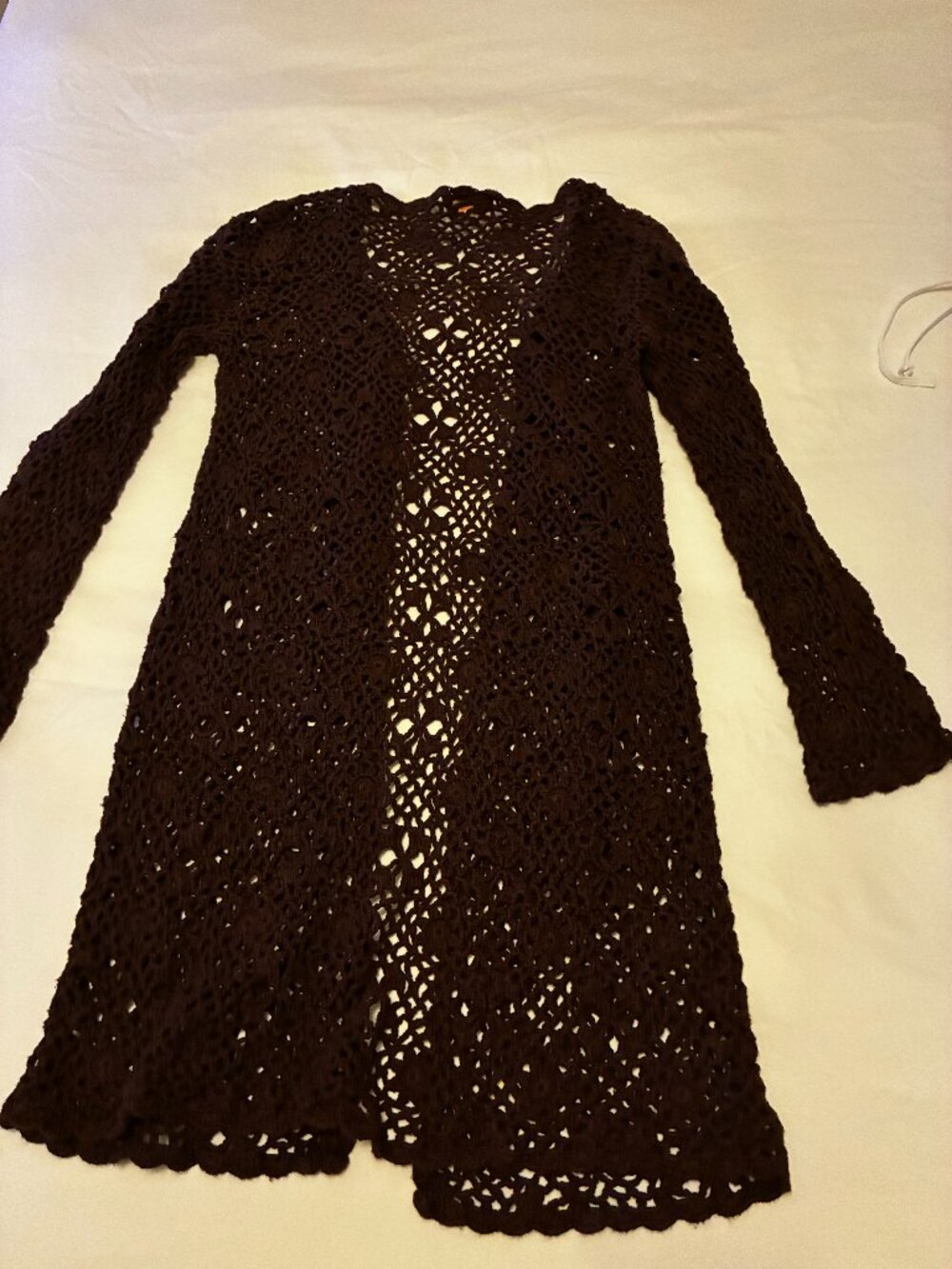 Vintage Kerri & Kelsey brown boho duster style sweater  - size Large